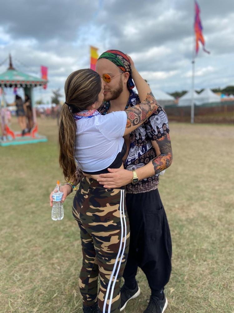 At a festival
