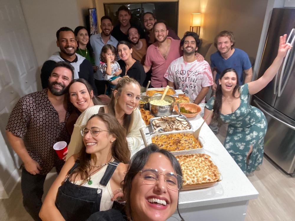 With friends
