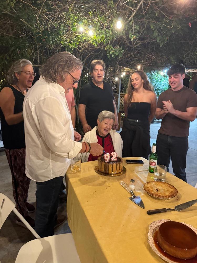 Shirley and Daniel with family and friends