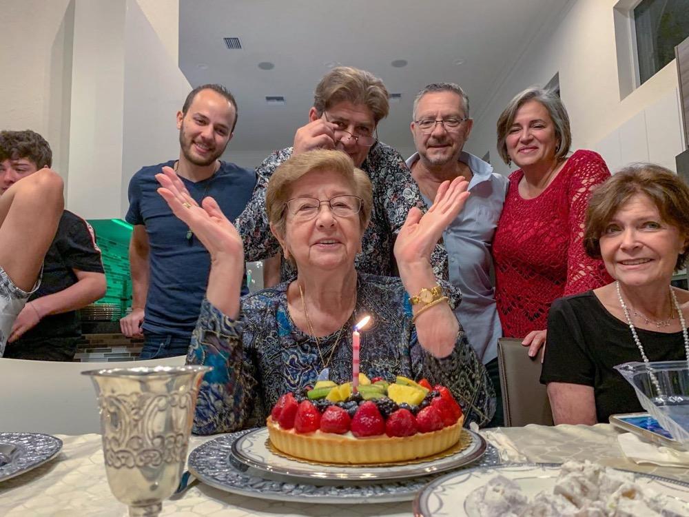 Shirley and Daniel with family and friends