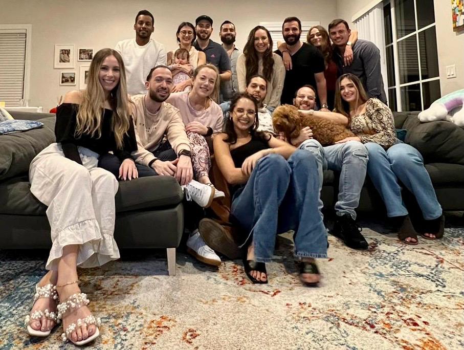 Shirley and Daniel with family and friends