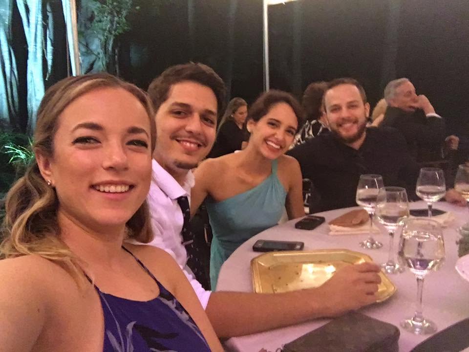 Shirley and Daniel with family and friends
