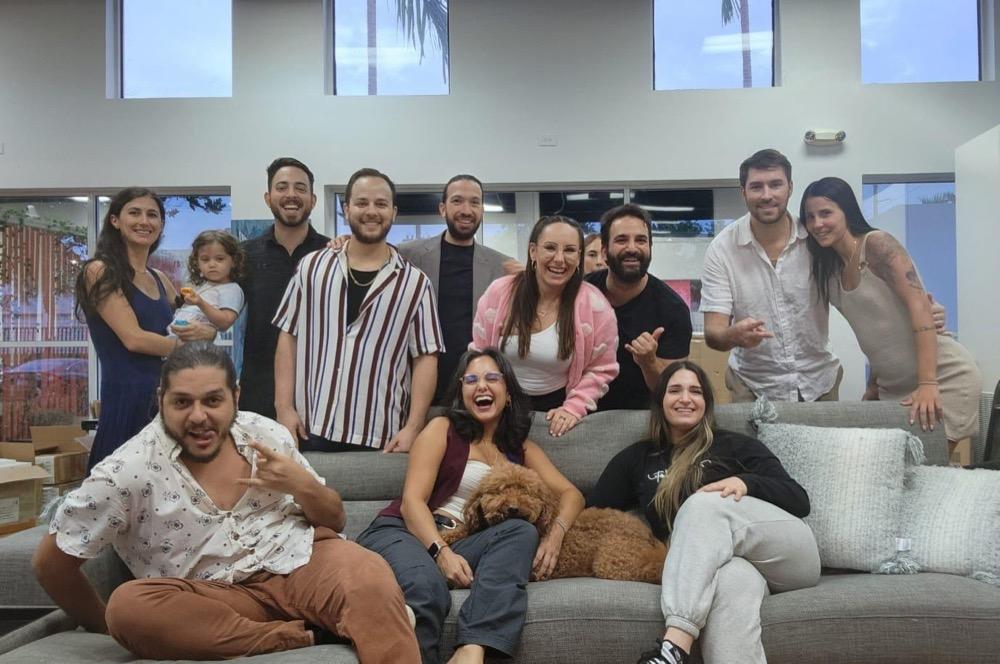 Shirley and Daniel with family and friends