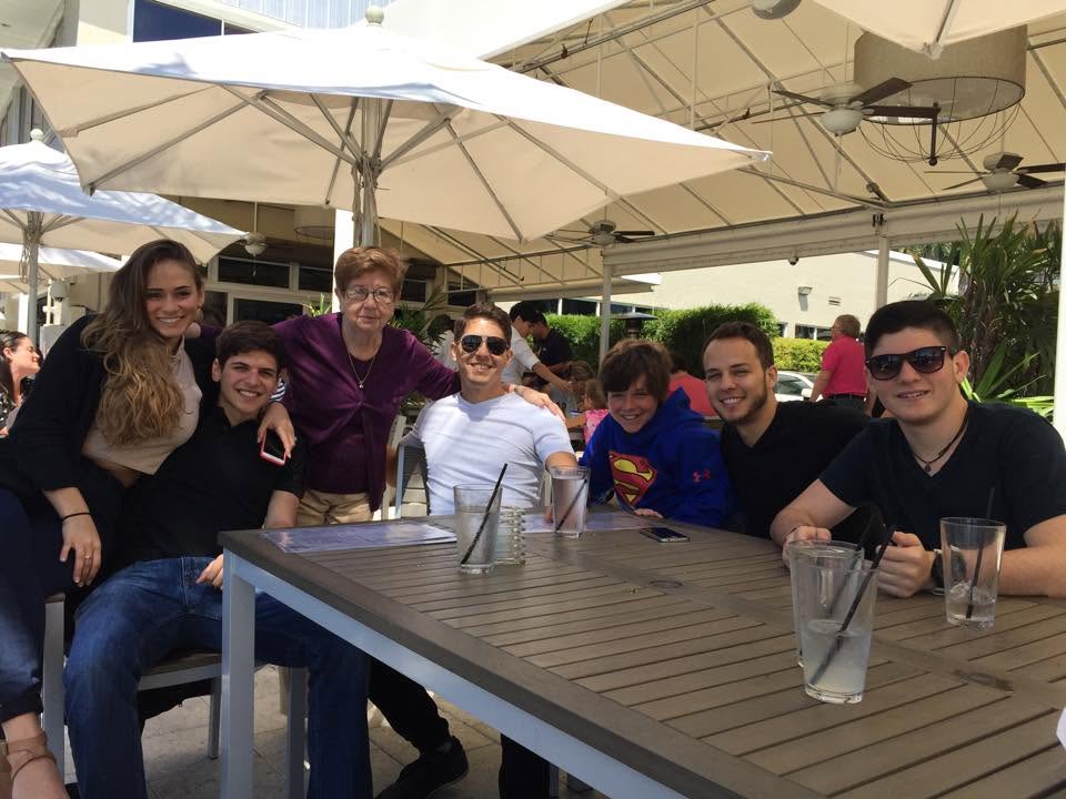 Shirley and Daniel with family and friends