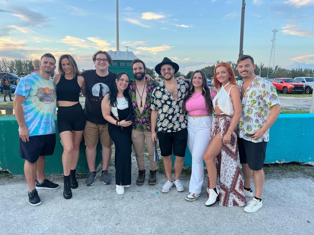 Shirley and Daniel with family and friends