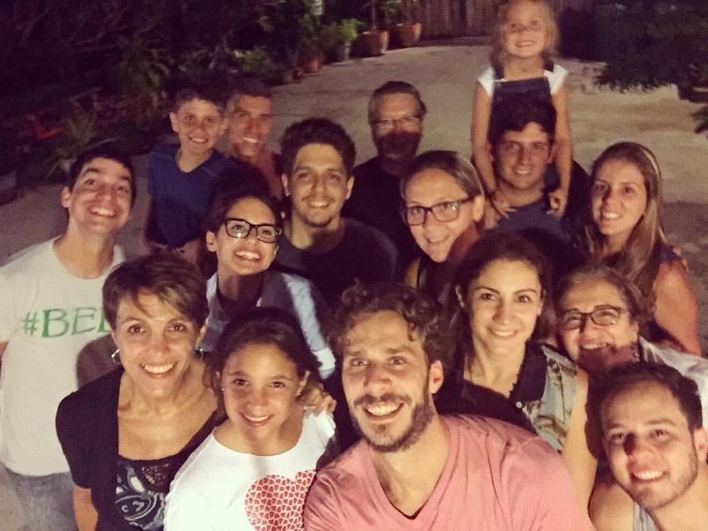 Shirley and Daniel with family and friends