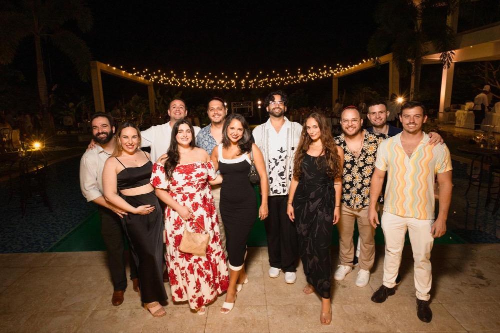 Shirley and Daniel with family and friends