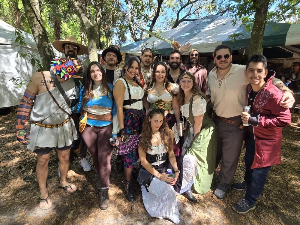 Shirley and Daniel with family and friends