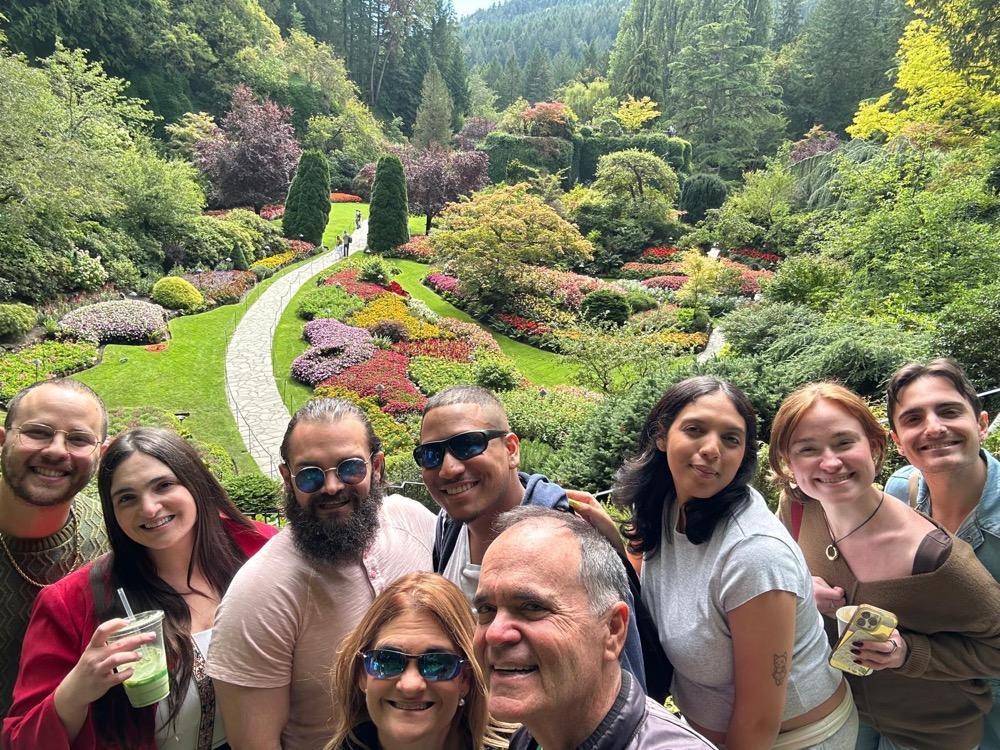 Shirley and Daniel with family and friends