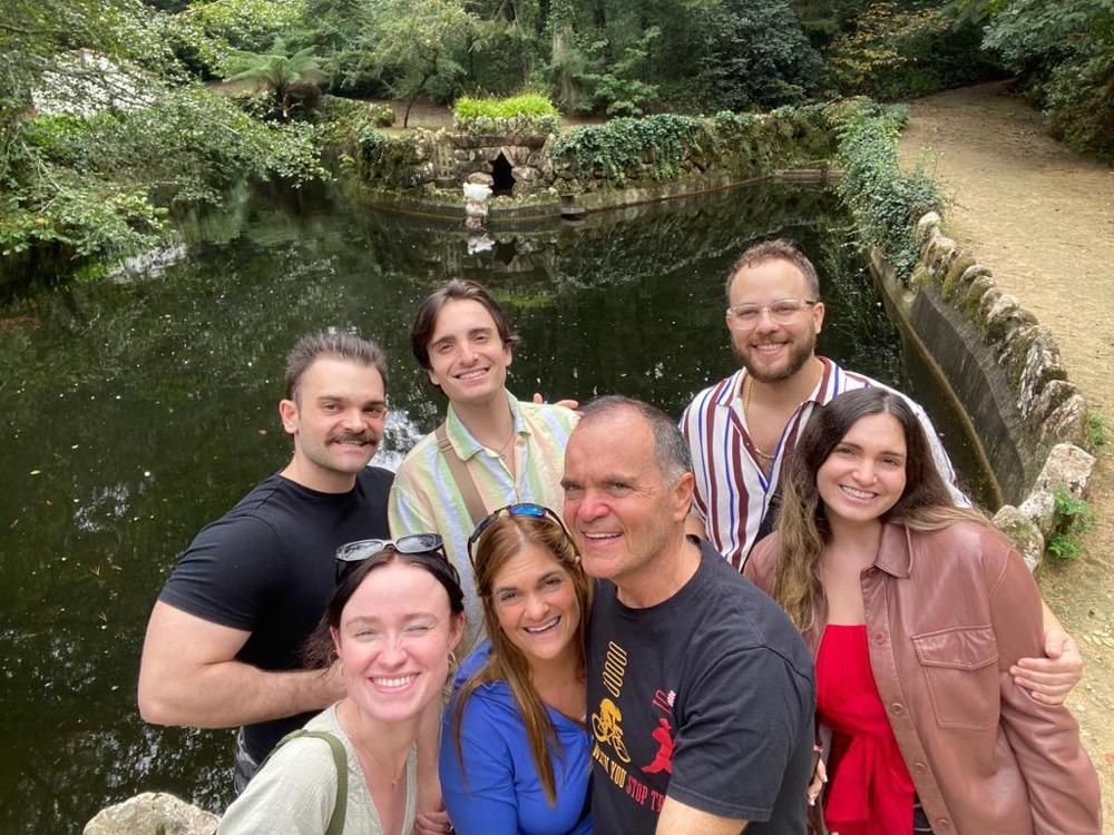 Shirley and Daniel with family and friends