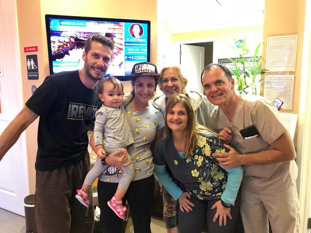 Shirley and Daniel with family and friends