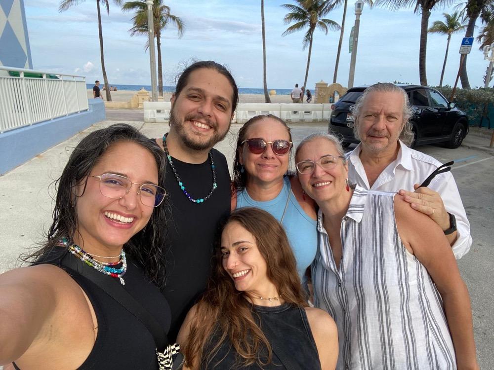 Shirley and Daniel with family and friends
