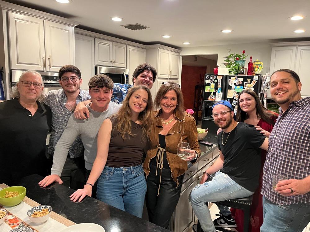 Shirley and Daniel with family and friends