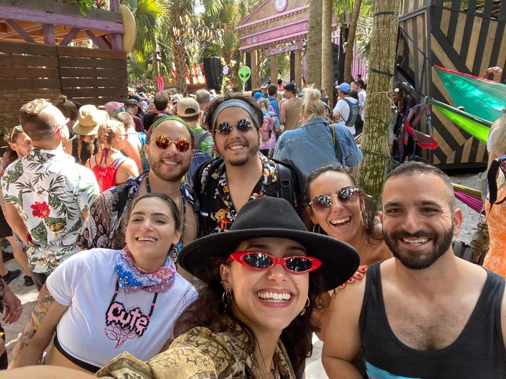 Shirley and Daniel with family and friends