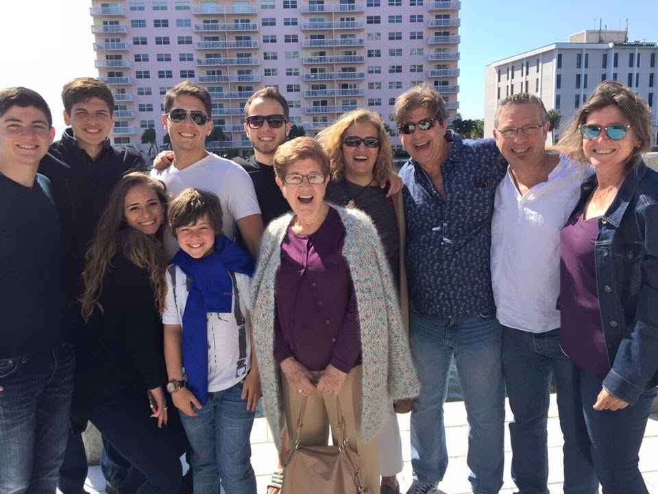 Shirley and Daniel with family and friends