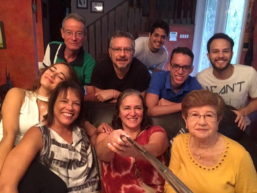 Shirley and Daniel with family and friends